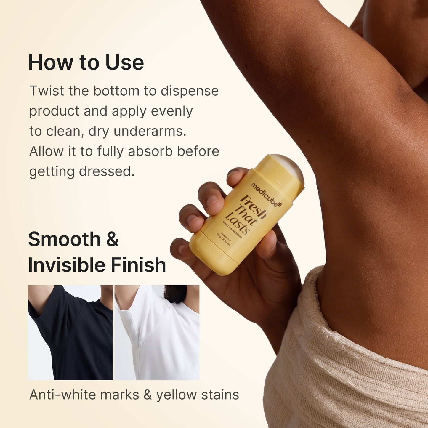 Kojic Acid Brightening Deodorant (Vanilla & Pistachio) - medicube.us